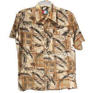 D’Accord Short Sleeve Mens Shirt w/Abstract Design (S)